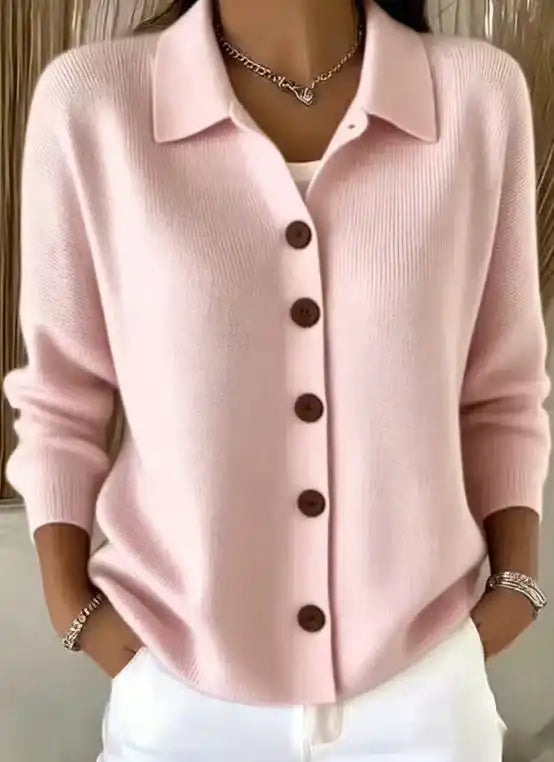 Hot Seller π₯ Women's Solid-Color Pure Cotton Long-Sleeve Comfortable Casual Cardigan
