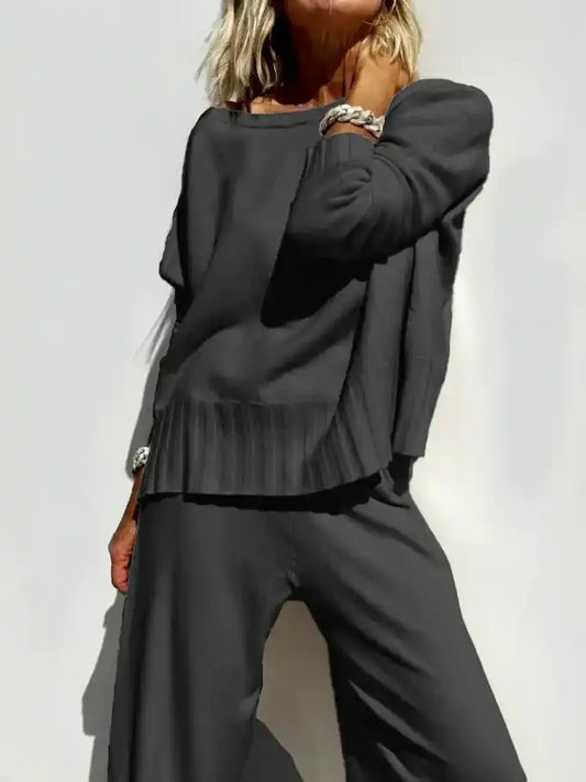 Hot Sale Soft Cashmere Casual Sweater Suit