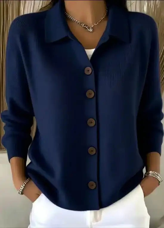 Hot Seller π₯ Women's Solid-Color Pure Cotton Long-Sleeve Comfortable Casual Cardigan
