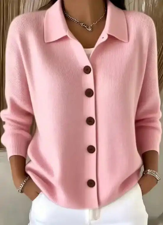 Hot Seller π₯ Women's Solid-Color Pure Cotton Long-Sleeve Comfortable Casual Cardigan