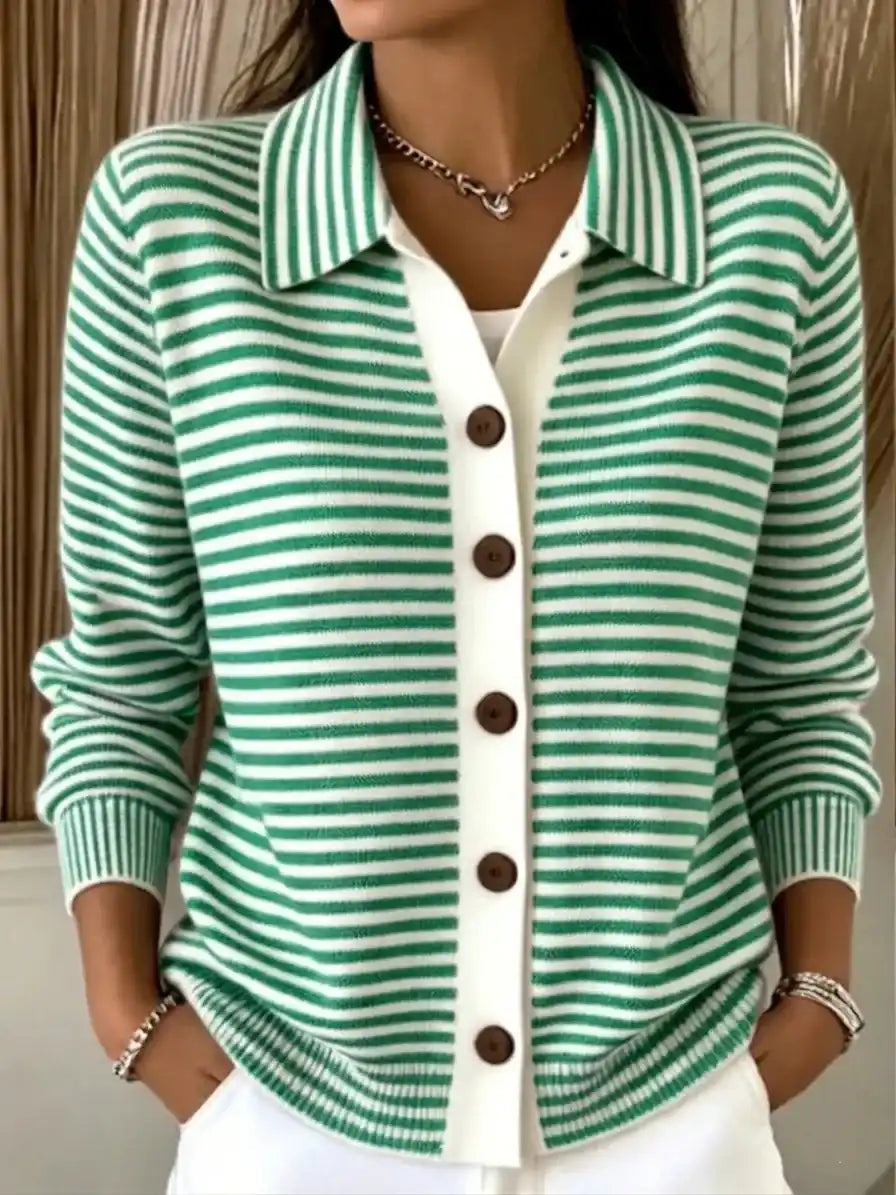 Women's Striped Knit Top