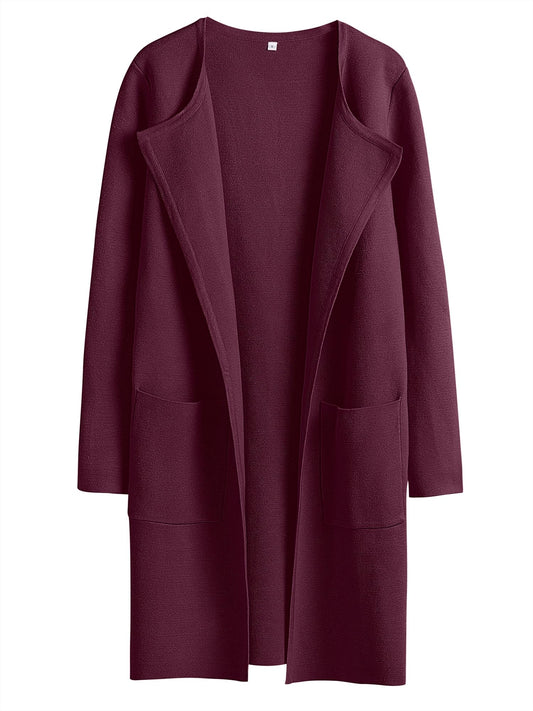 Women's Fall Cardigan Sweater, Solid Color