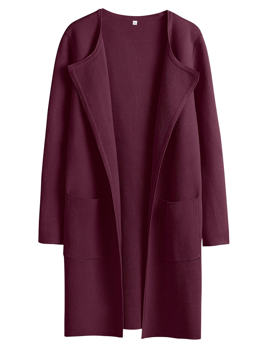 Women's Fall Cardigan Sweater, Solid Color