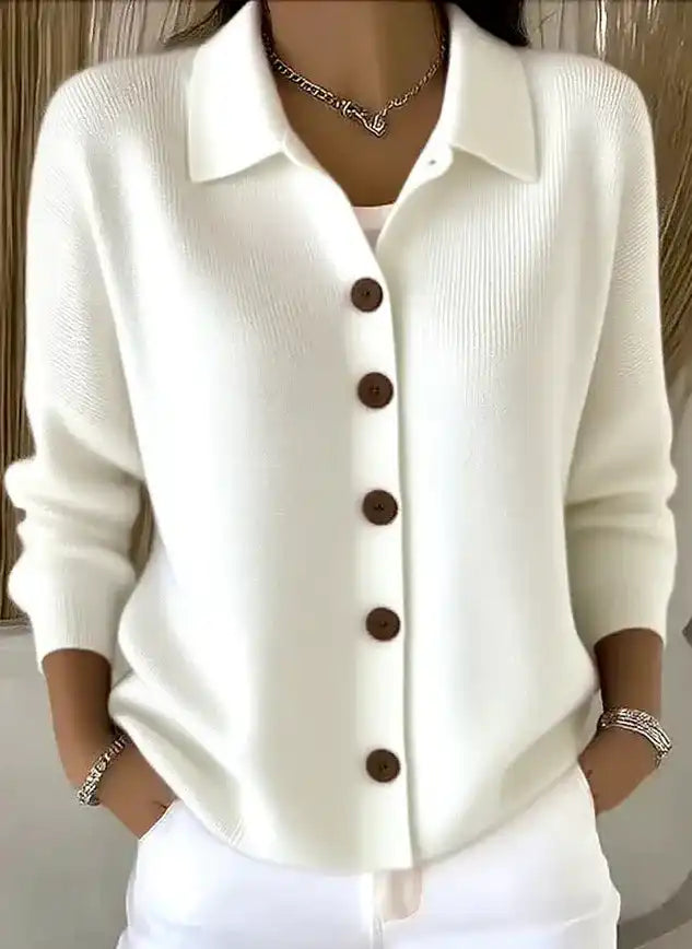 CLEARANCE SALE🔥Women's Cotton Plain Long Sleeve Comfy Casual Cardigan