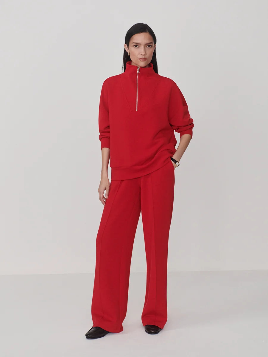 Women's DoubleSoft Half-Zip Sweat Set, Thickened