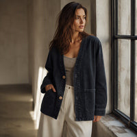 Denim Made Easy | Women’s V-Neck Denim Cardigan