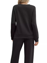 Full Size Casual Long Sleeve Top and Pants Set Plus Size