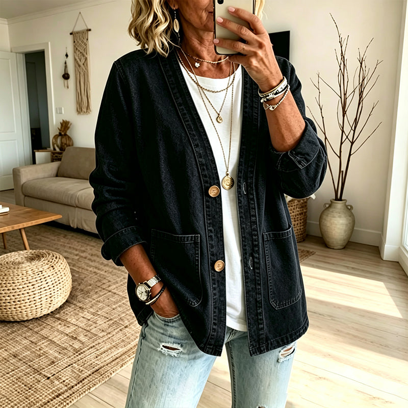 Denim Made Easy | Women’s V-Neck Denim Cardigan