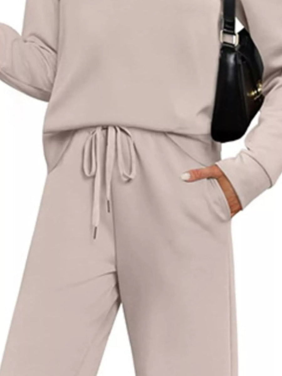 Women's Casual Long Sleeve Top & Pants Set, Plus Size