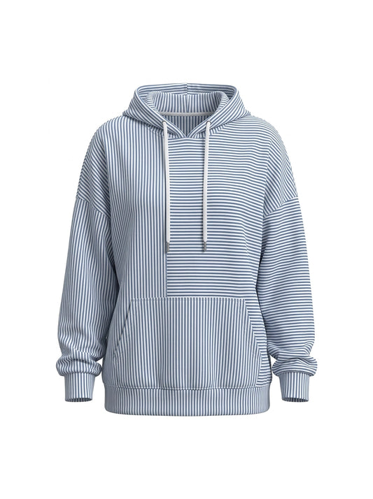 Women's Striped Hoodie, for Lounging