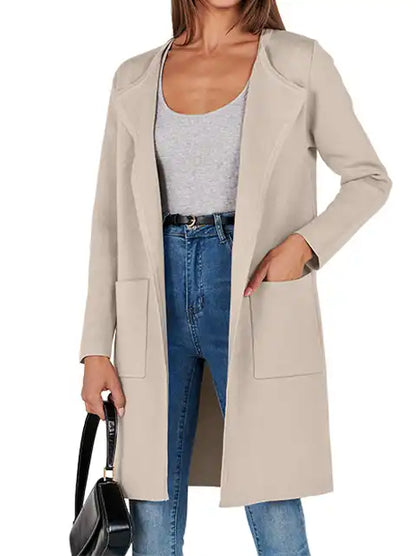 Women's Fall Cardigan Sweater, Solid Color