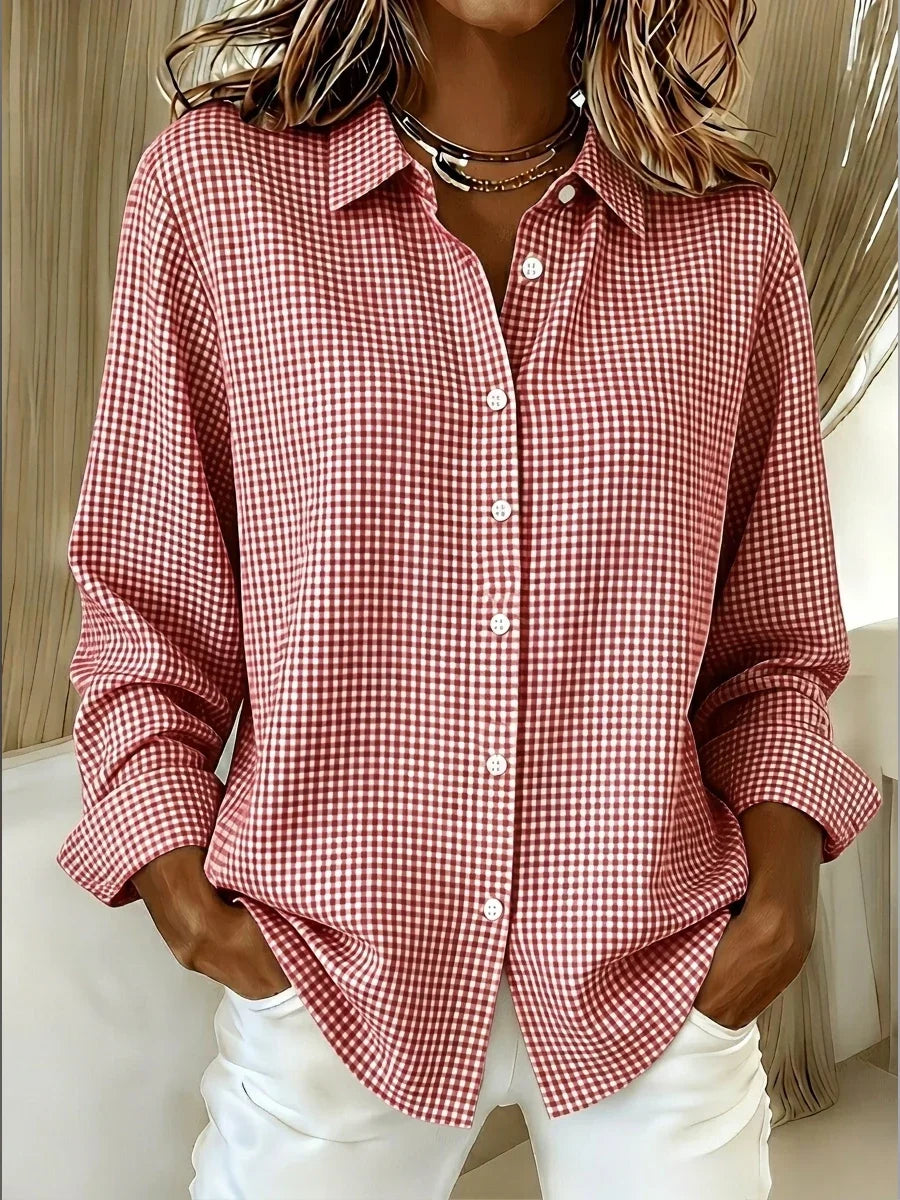 New Arrivals🔥Women's Gingham Check Button-Down Shirt
