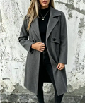 Classic Wool Camel Lace-Up Coat, for Travel