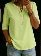 Women's Short-Sleeve Polo T-Shirt, Waffle Knit Top, Solid Color Printed Basic Style, Stylish Classic Casual Lapel Regular Short Sleeve for Daily Outings and Weekend Looks