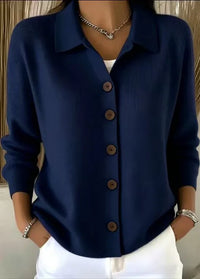 Hot Seller 🔥 Women's Solid-Color Pure Cotton Long-Sleeve Comfortable Casual Cardigan