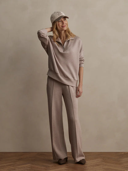Women's DoubleSoft Half-Zip Sweat Set, Thickened