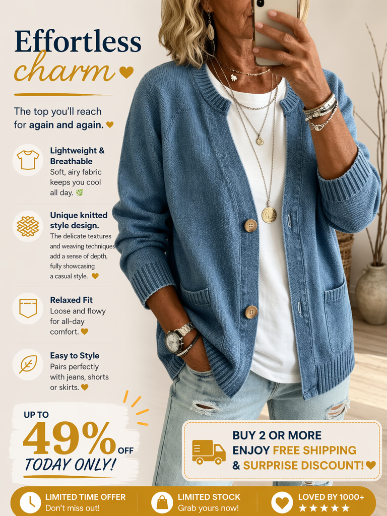 New Arrival 🔥Women's Washed Denim Knit Cardigan