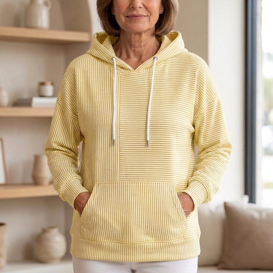 Women's Striped Hoodie, for Layering