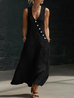 CLEARANCE SALE🔥 Comfortable Minimalist Button-Up Maxi Dress