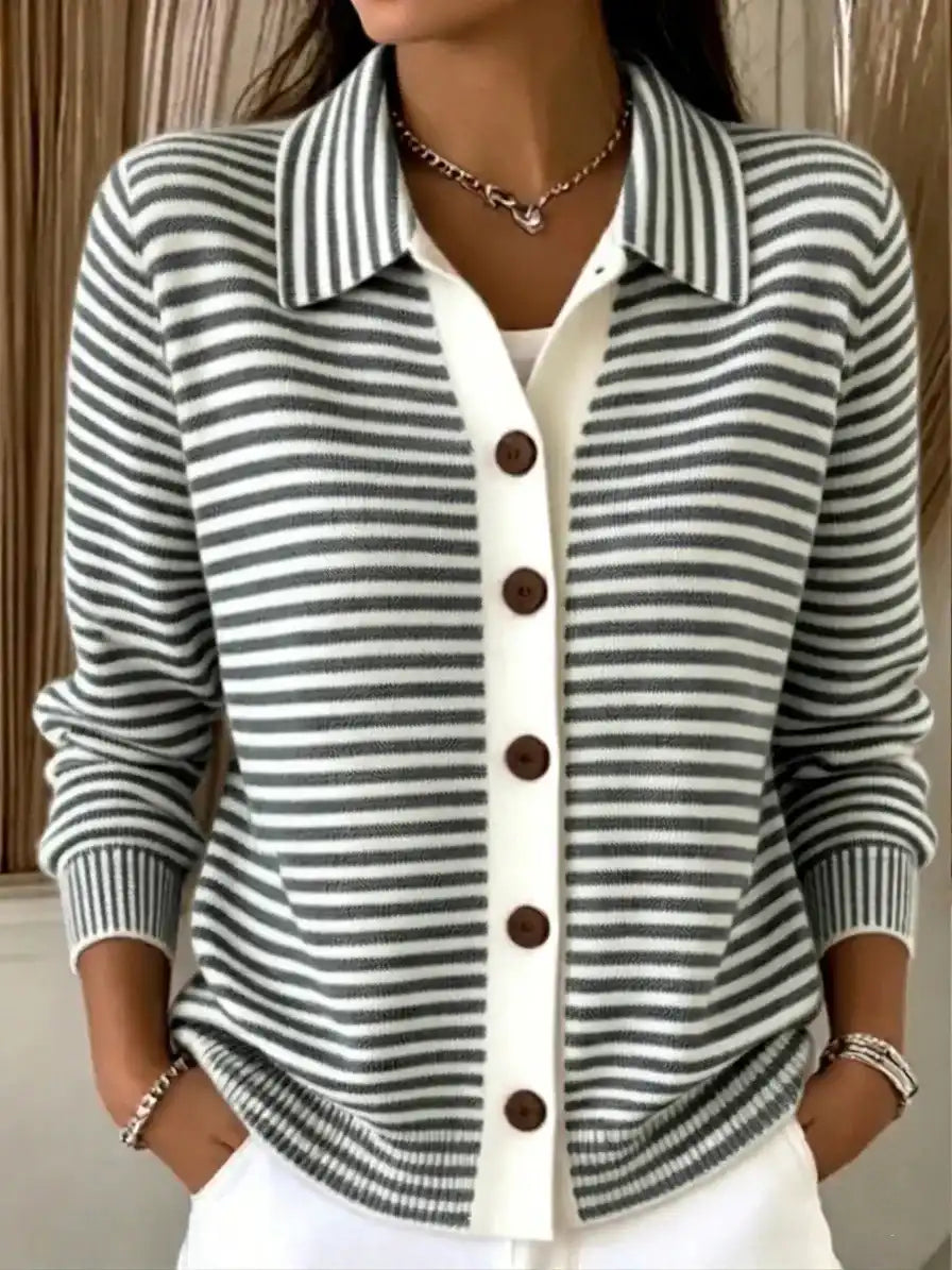 Women's Striped Knit Top
