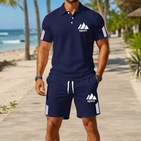 ⏰ LAST DAY SAVE 50%🔥-Herren Sommer-Set mit Polohemdund Shorts