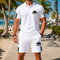 ⏰ LAST DAY SAVE 50%🔥-Herren Sommer-Set mit Polohemdund Shorts