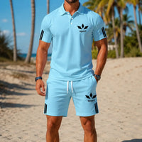 ⏰ LAST DAY SAVE 50%🔥-Herren Sommer-Set mit Polohemdund Shorts