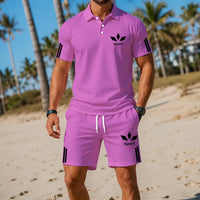 ⏰ LAST DAY SAVE 50%🔥-Herren Sommer-Set mit Polohemdund Shorts
