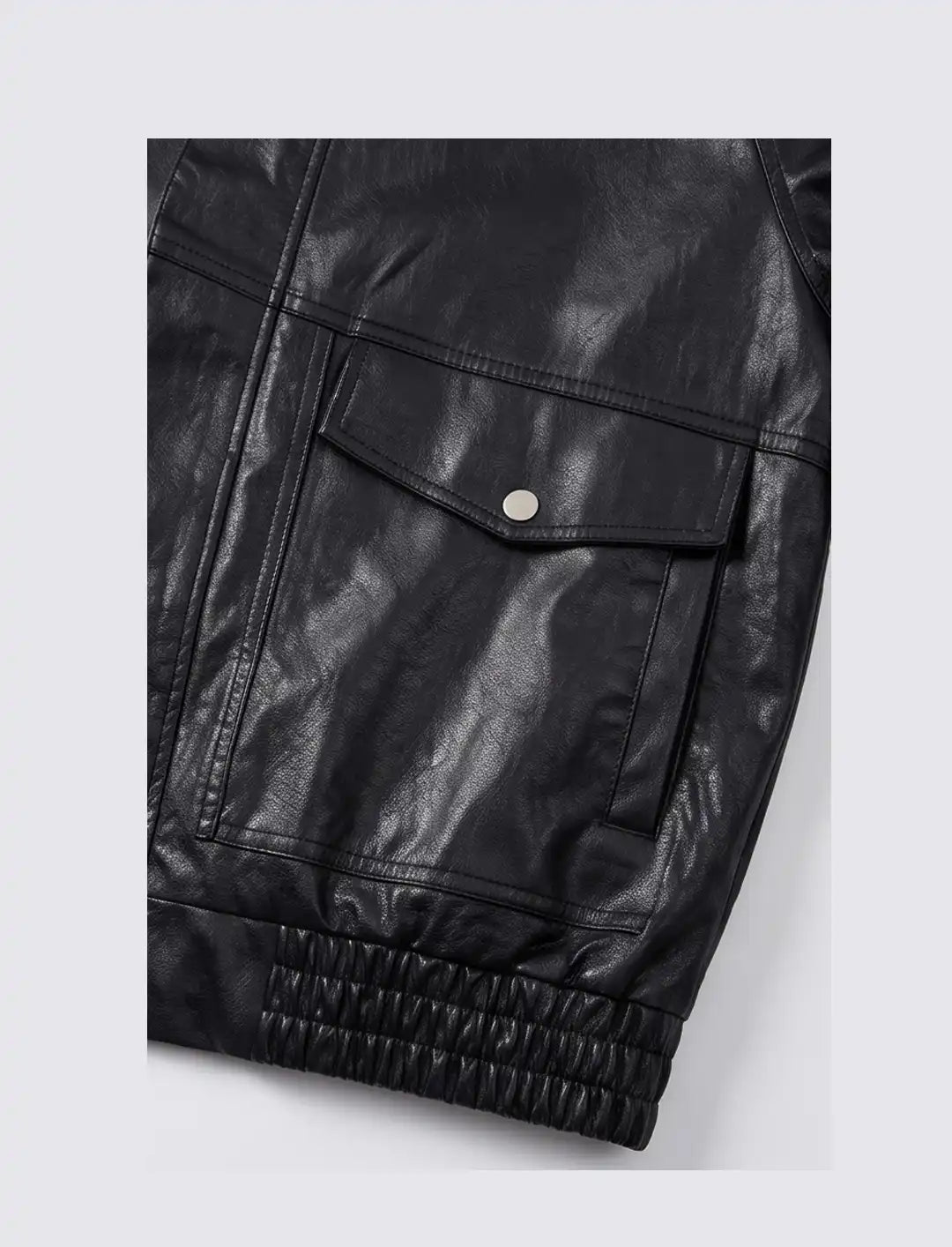Black Sheep Leather Jacket Brown Collar | Handmade Trucker Bomber KDKJ523