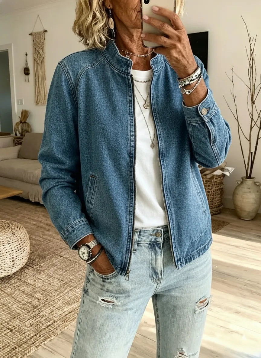 New Arrival 🔥Women's Vintage Denim Zip Jacket