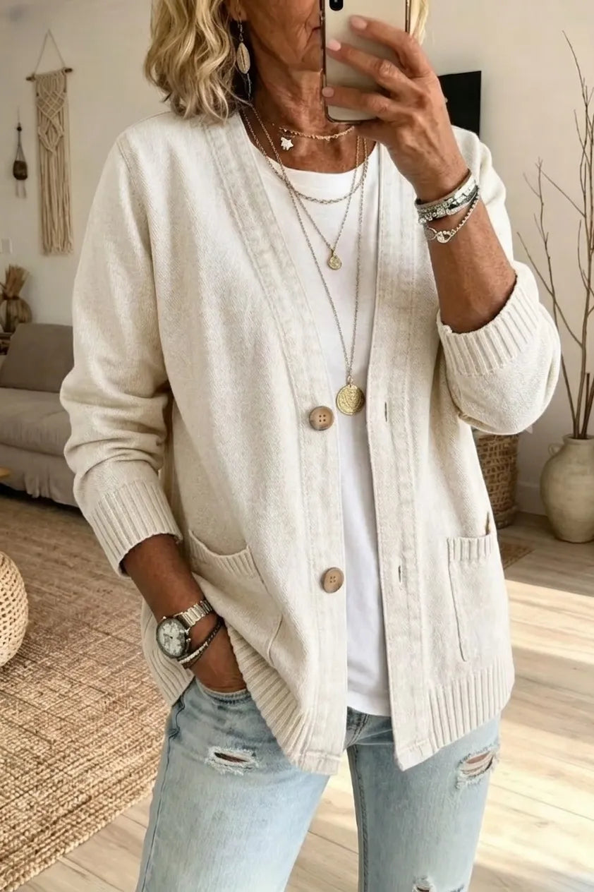 New Arrival 🔥Women's Washed Denim Knit Cardigan