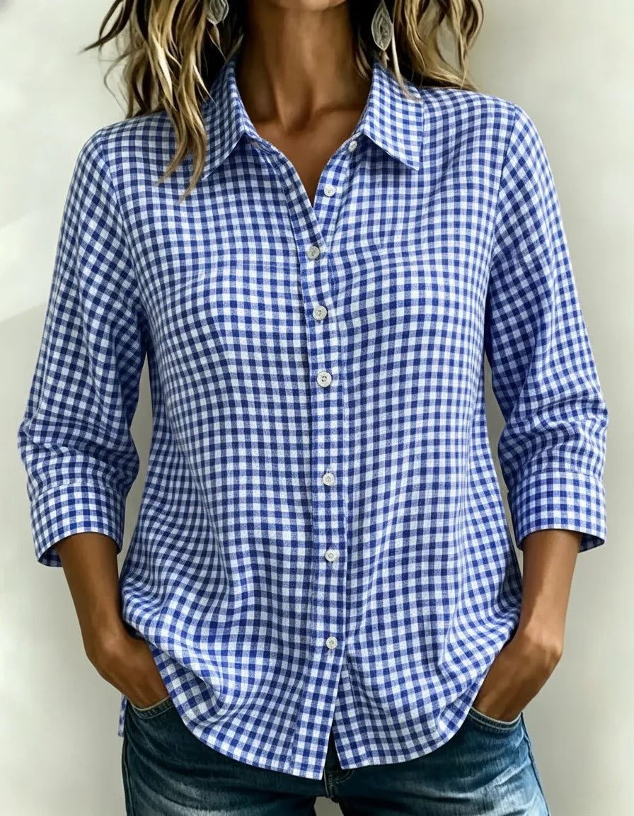 New Arrivals🔥Women's Gingham Check Button-Down Shirt