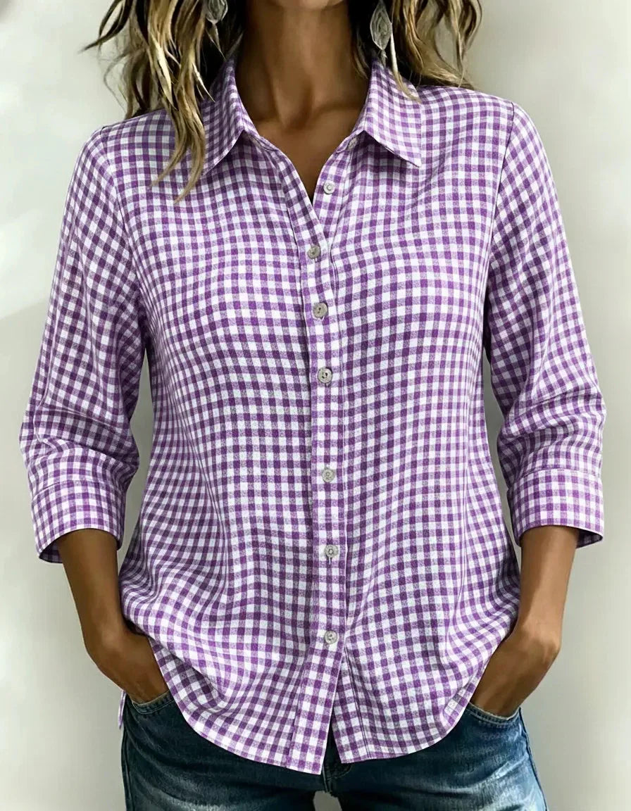New Arrivals🔥Women's Gingham Check Button-Down Shirt