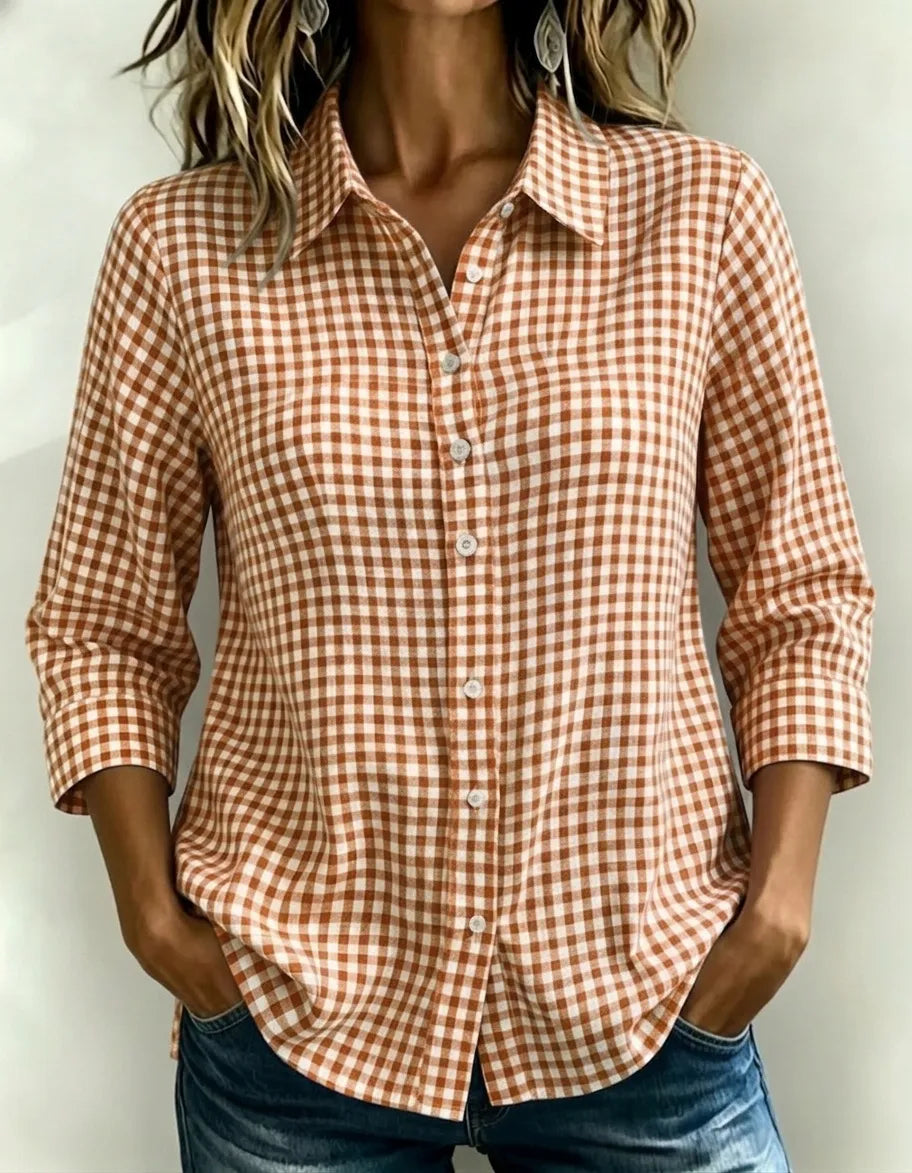 New Arrivals🔥Women's Gingham Check Button-Down Shirt