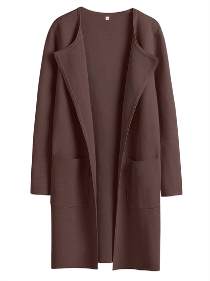 Women's Fall Cardigan Sweater, Solid Color