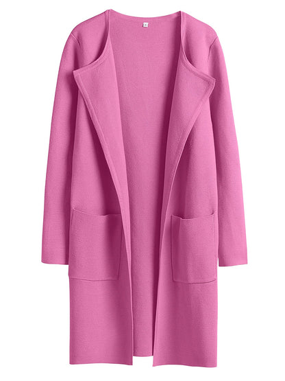 Women's Fall Cardigan Sweater, Solid Color