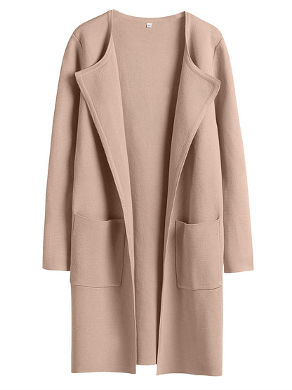 Women's Fall Cardigan Sweater, Solid Color