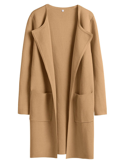 Women's Fall Cardigan Sweater, Solid Color