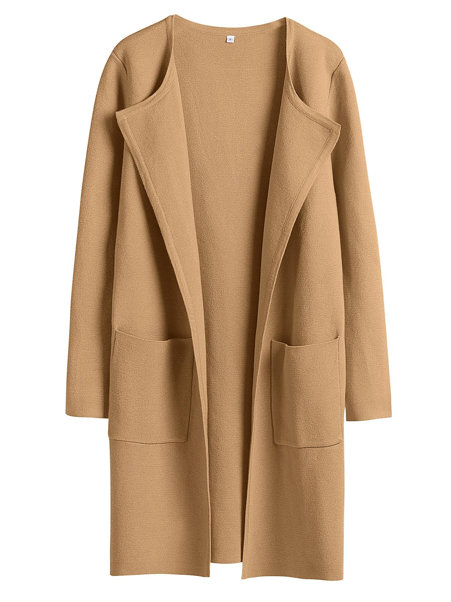 Women's Fall Cardigan Sweater, Solid Color