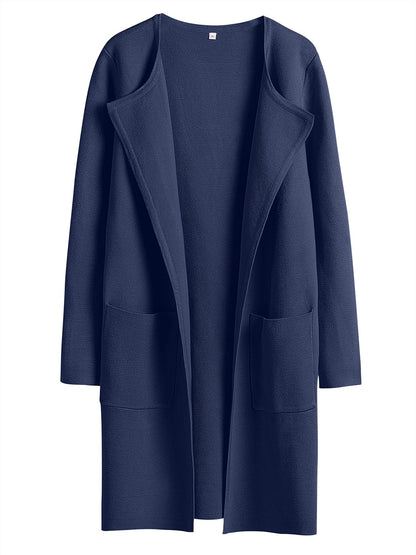 Women's Fall Cardigan Sweater, Solid Color