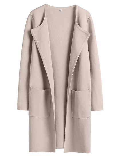 Women's Fall Cardigan Sweater, Solid Color
