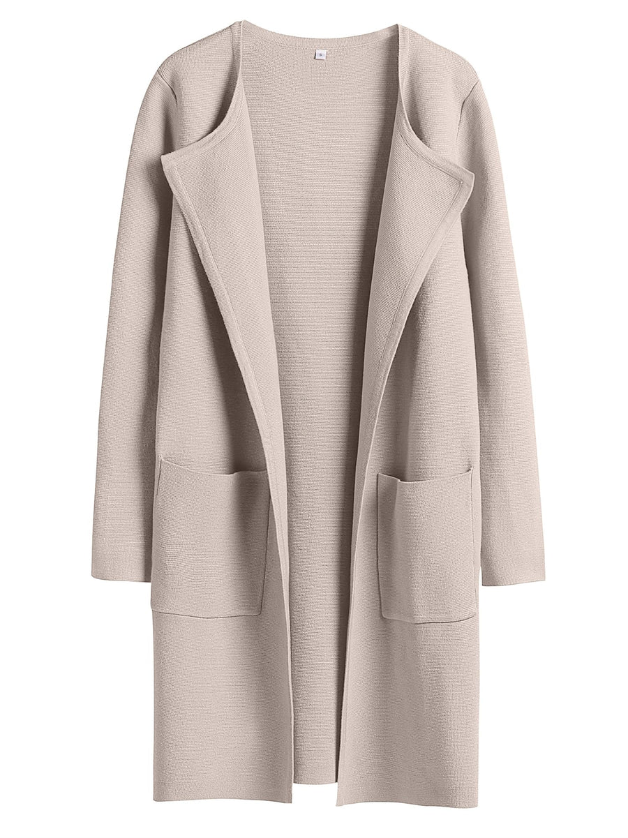 Women's Fall Cardigan Sweater, Solid Color