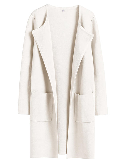 Women's Fall Cardigan Sweater, Solid Color