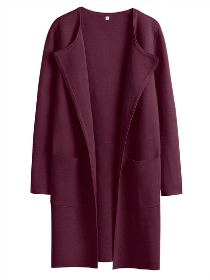 Women's Fall Cardigan Sweater, Solid Color