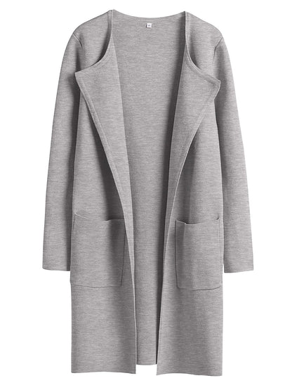 Women's Fall Cardigan Sweater, Solid Color