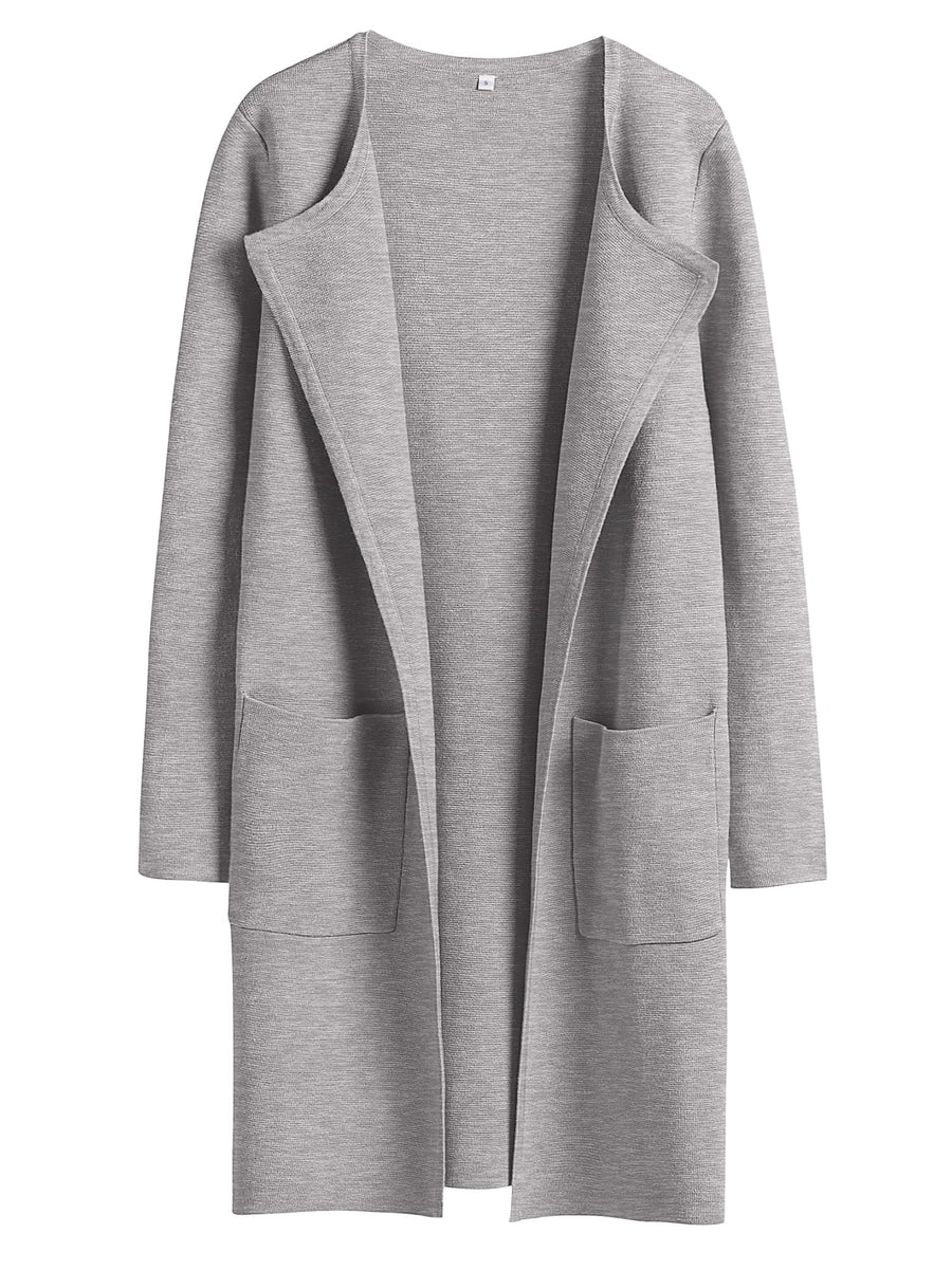 Women's Fall Cardigan Sweater, Solid Color