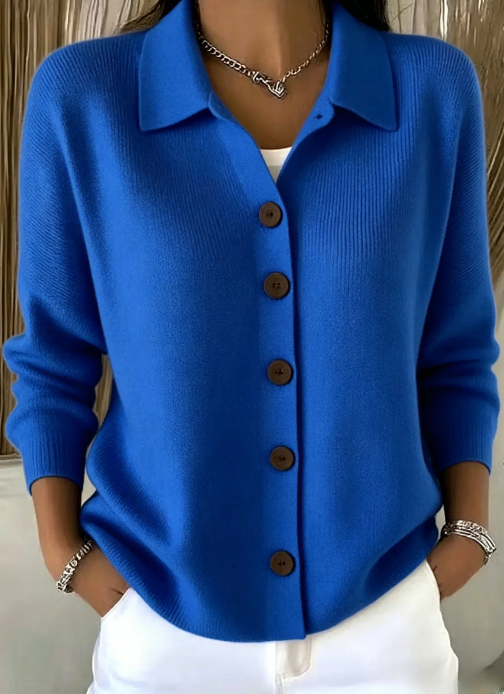 CLEARANCE SALE🔥Women's Cotton Plain Long Sleeve Comfy Casual Cardigan