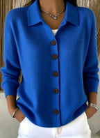 CLEARANCE SALE🔥Women's Cotton Plain Long Sleeve Comfy Casual Cardigan