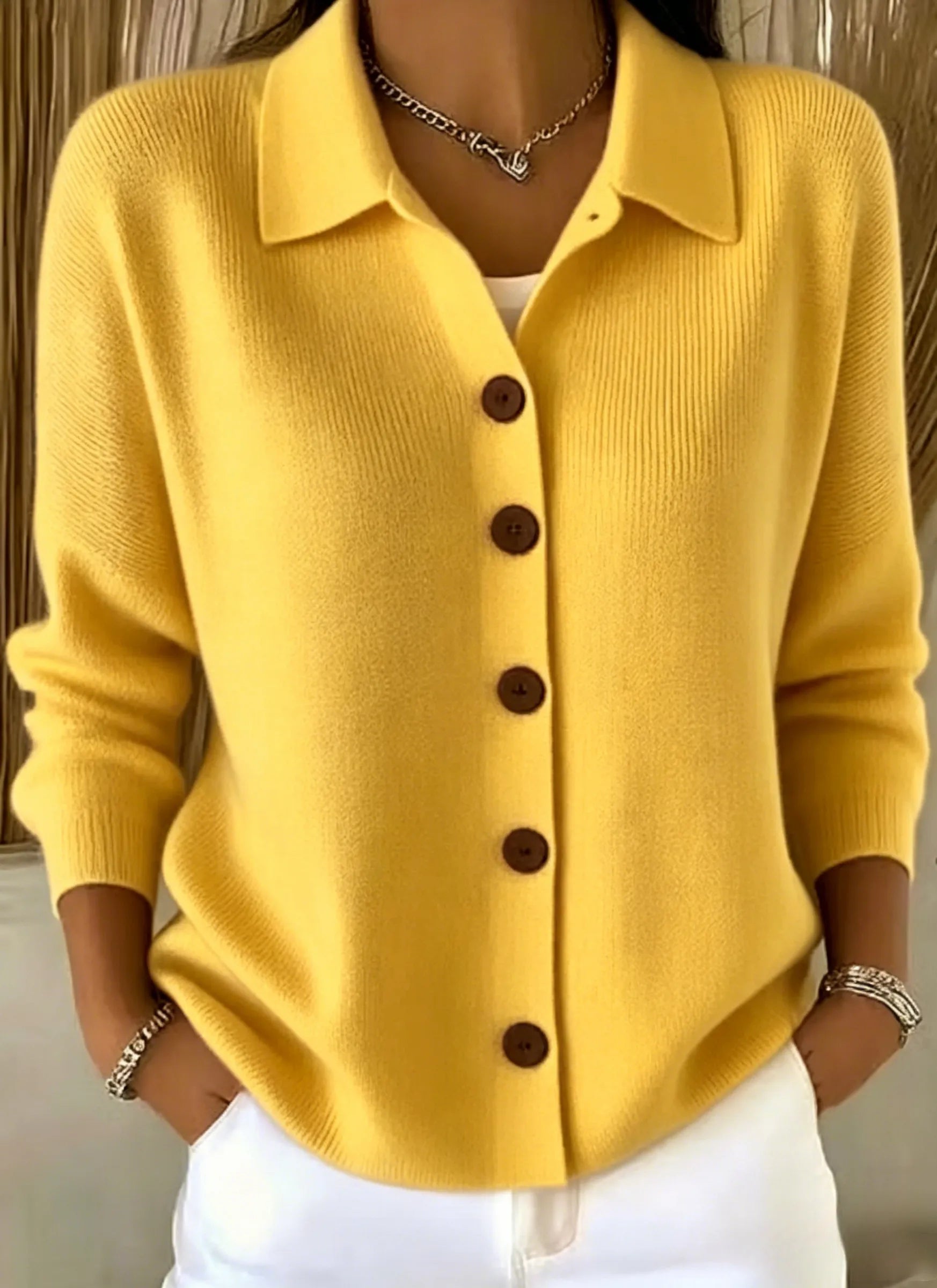 CLEARANCE SALE🔥Women's Cotton Plain Long Sleeve Comfy Casual Cardigan
