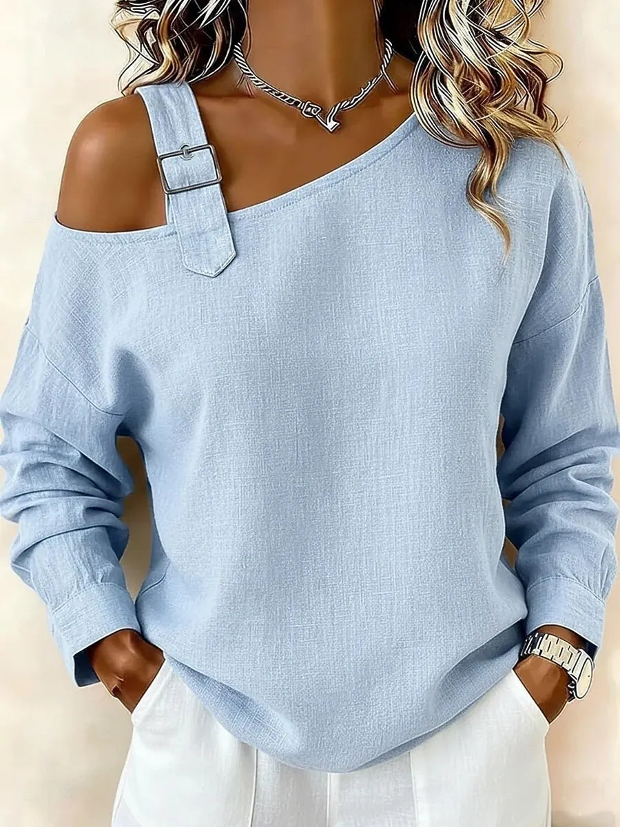 New Arrivals🔥Women's Off-Shoulder Long Sleeve Blouse